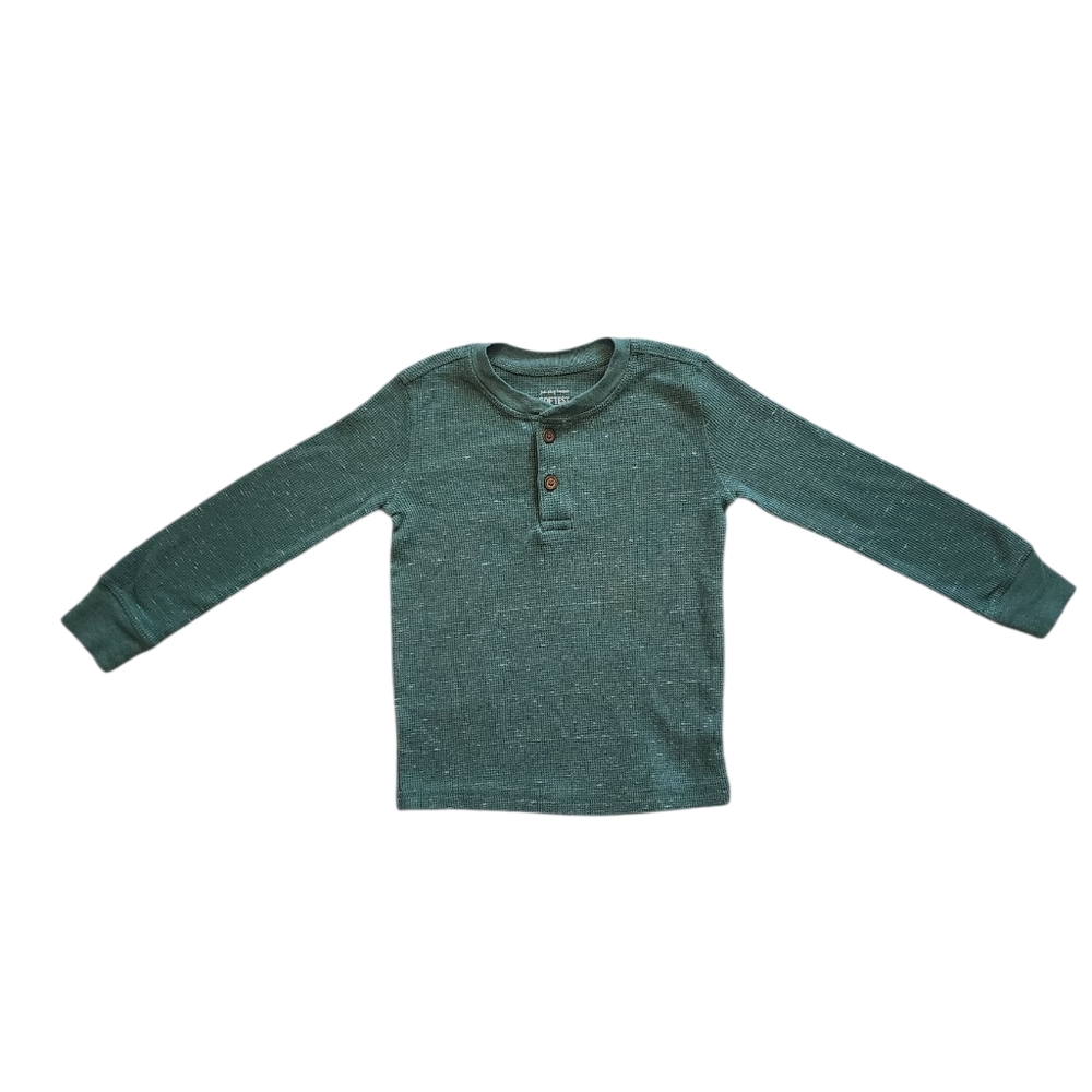 Jumping Beans "Softest Tee" Thermal Boys Henley - Size 3T
